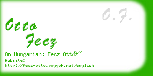 otto fecz business card